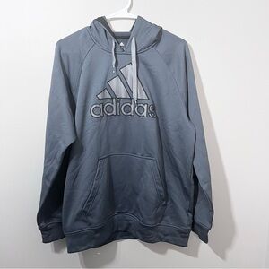 Adidas gray sweatshirt hoodie with logo size large